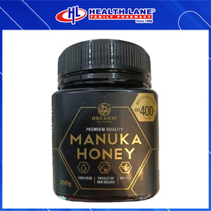 ORGANIC FIELDS MANUKA HONEY MGO 400+ 250GM